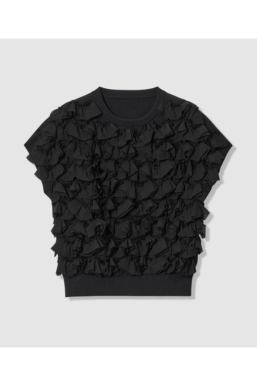 アルアバイル/allurevilleの【予約販売】【LOULOU WILLOUGHBY】ペタルパピヨンプルオーバー(ブラック/21261016060-95-020)