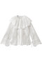 【LOULOU WILLOUGHBY】チュール刺繍ブラウス アルアバイル/allureville ホワイト