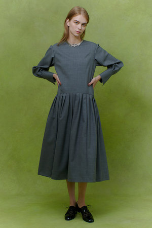 アルアバイル/allurevilleの【予約販売】【LOULOU WILLOUGHBY】ウールトロローウエストワンピース(110500/110503)