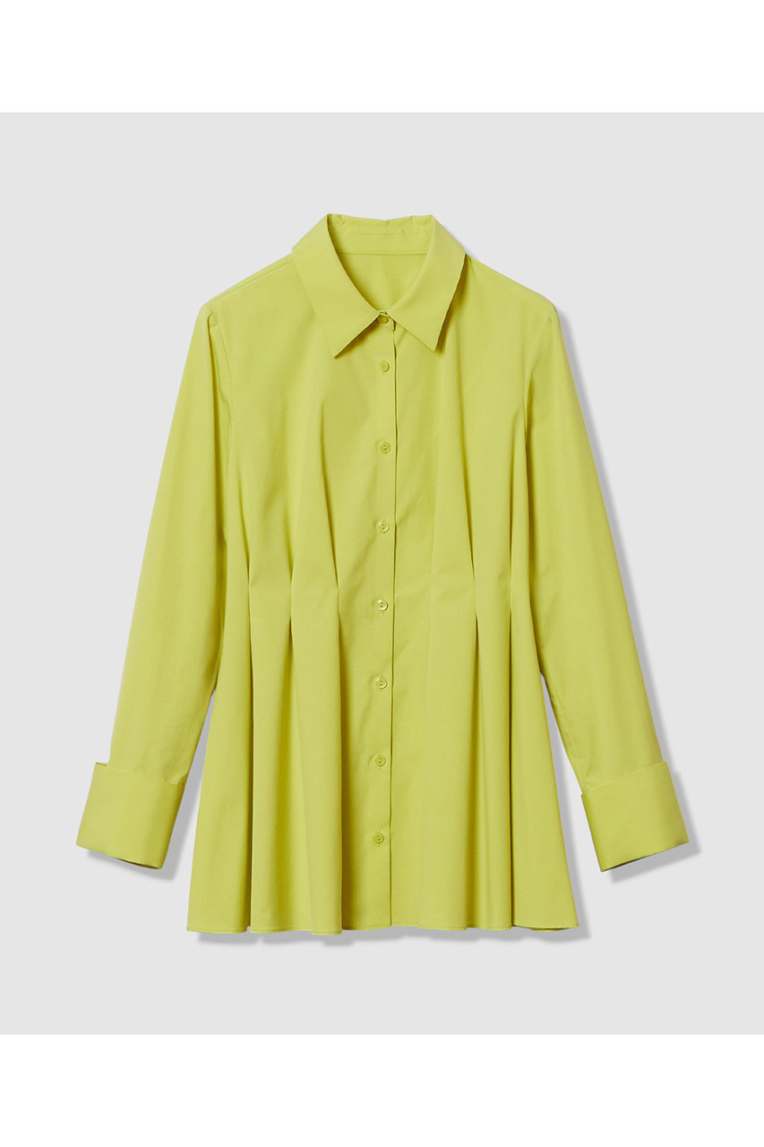 アルアバイル/allurevilleの【LOULOU WILLOUGHBY】タックシェイプシャツ(グリーン/21261013110-95-020)