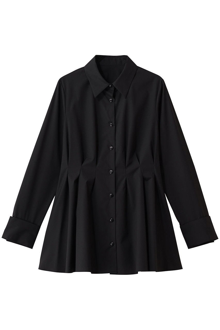 アルアバイル/allurevilleの【LOULOU WILLOUGHBY】タックシェイプシャツ(ブラック/21261013110-95-020)