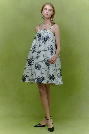 アルアバイル/allurevilleの【予約販売】【LOULOU WILLOUGHBY】SILK CO フラワーチェックワンピース(110500/110503)