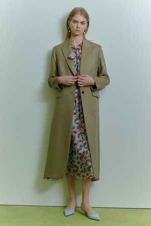 アルアバイル/allurevilleの【予約販売】【LOULOU WILLOUGHBY】ビスコースツイルチェスターコート(110900/110903)