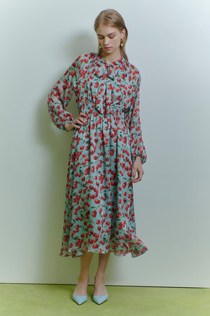 アルアバイル/allurevilleの【予約販売】【LOULOU WILLOUGHBY】LISAチェリープリント リボンワンピース(110500/110503)