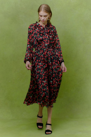 アルアバイル/allurevilleの【予約販売】【LOULOU WILLOUGHBY】LISAチェリープリント リボンワンピース(110500/110503)