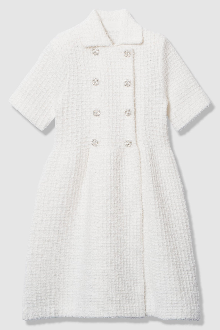 アルアバイル/allurevilleの【予約販売】【LOULOU WILLOUGHBY】ニットツィードワンピース(オフホワイト/21261014030-95-020)