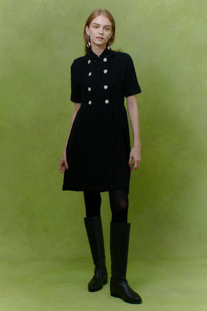 アルアバイル/allurevilleの【予約販売】【LOULOU WILLOUGHBY】ニットツィードワンピース(110500/110503)