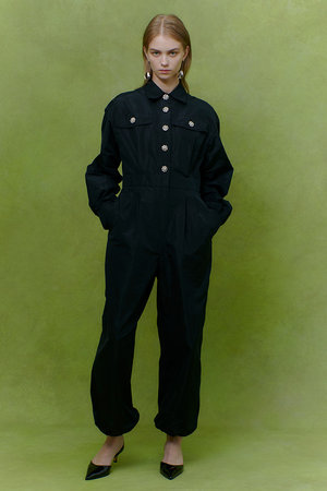 アルアバイル/allurevilleの【予約販売】【LOULOU WILLOUGHBY】タフタビジュー釦オールインワン(110600/110606)