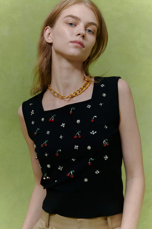 アルアバイル/allurevilleの【予約販売】【LOULOU WILLOUGHBY】CHERRYビジュータンク(110300/110301)