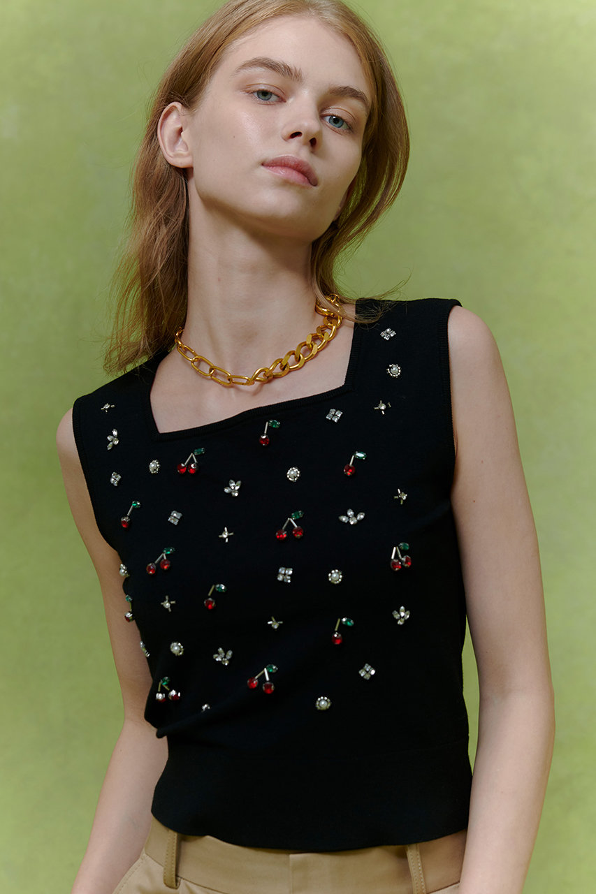 LOULOU WILLOUGHBY 2026SS チェリービジュータンクトップ allureville(アルアバイル)｜【LOULOU WILLOUGHBY】CHERRYビジュー