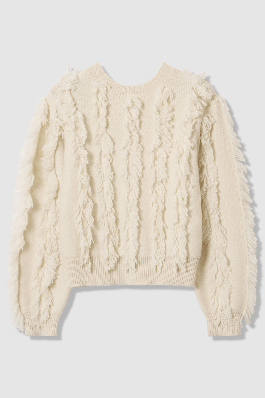 アルアバイル/allurevilleのフリンジシャギー2WAYプルオーバー(オフホワイト/20261016120-95-020)