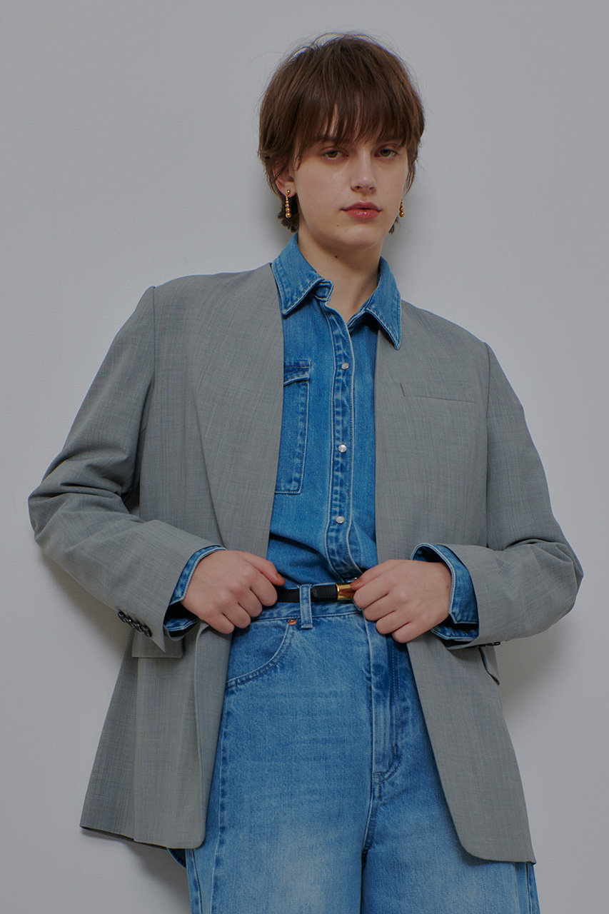 allureville(アルアバイル)｜【予約販売】TWストレッチノーカラー