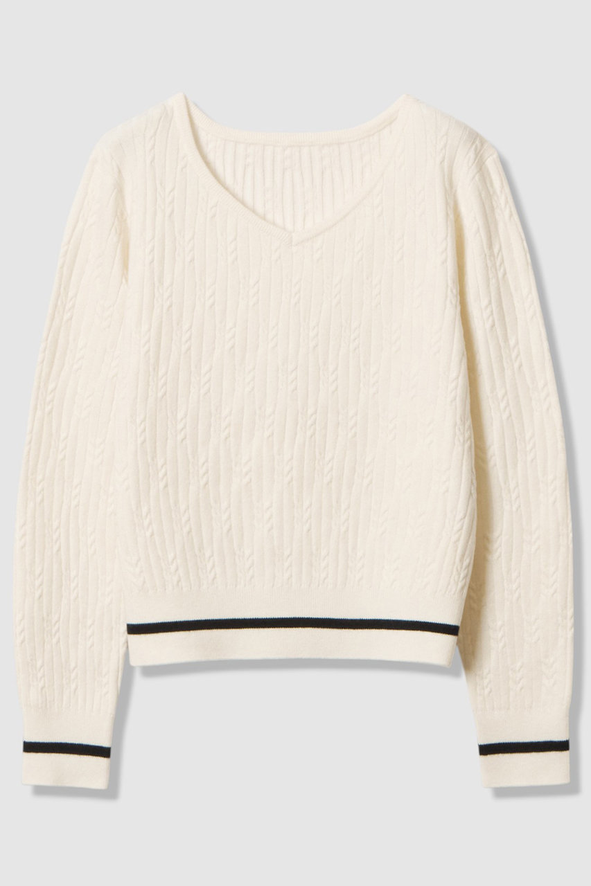 アルアバイル/allurevilleのWミニケーブルプルオーバー(オフホワイト/20261016010-71-020)