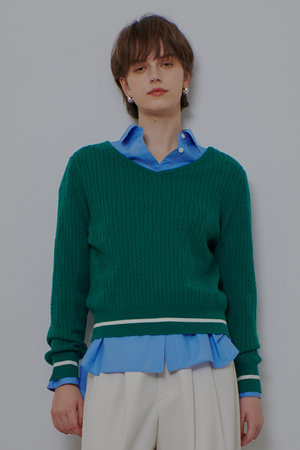 アルアバイル/allurevilleの【予約販売】Wミニケーブルプルオーバー(110300/110301)