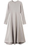 コンシールフロントマチフレアリブワンピース アルアバイル/allureville ライトグレー