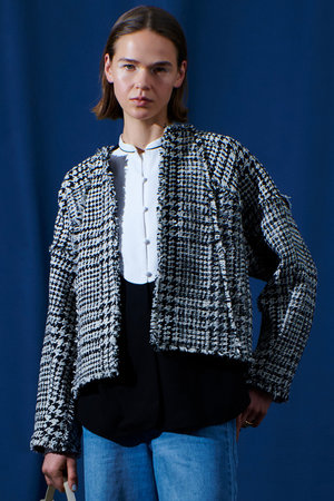 アルアバイル/allurevilleの【予約販売】ハウンドトゥースブロッキングジャケット(110800/110801)