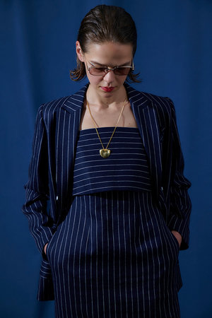 アルアバイル/allurevilleの【予約販売】リネンストライプダブルジャケット(110800/110801)