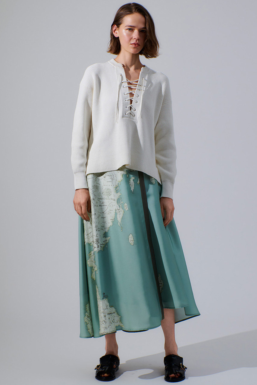 allureville(アルアバイル)｜マッププリントフレアラップスカート