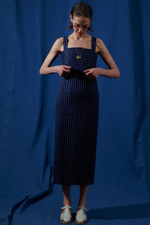 アルアバイル/allurevilleの【予約販売】リネンストライプジャンパーワンピース(110500/110503)