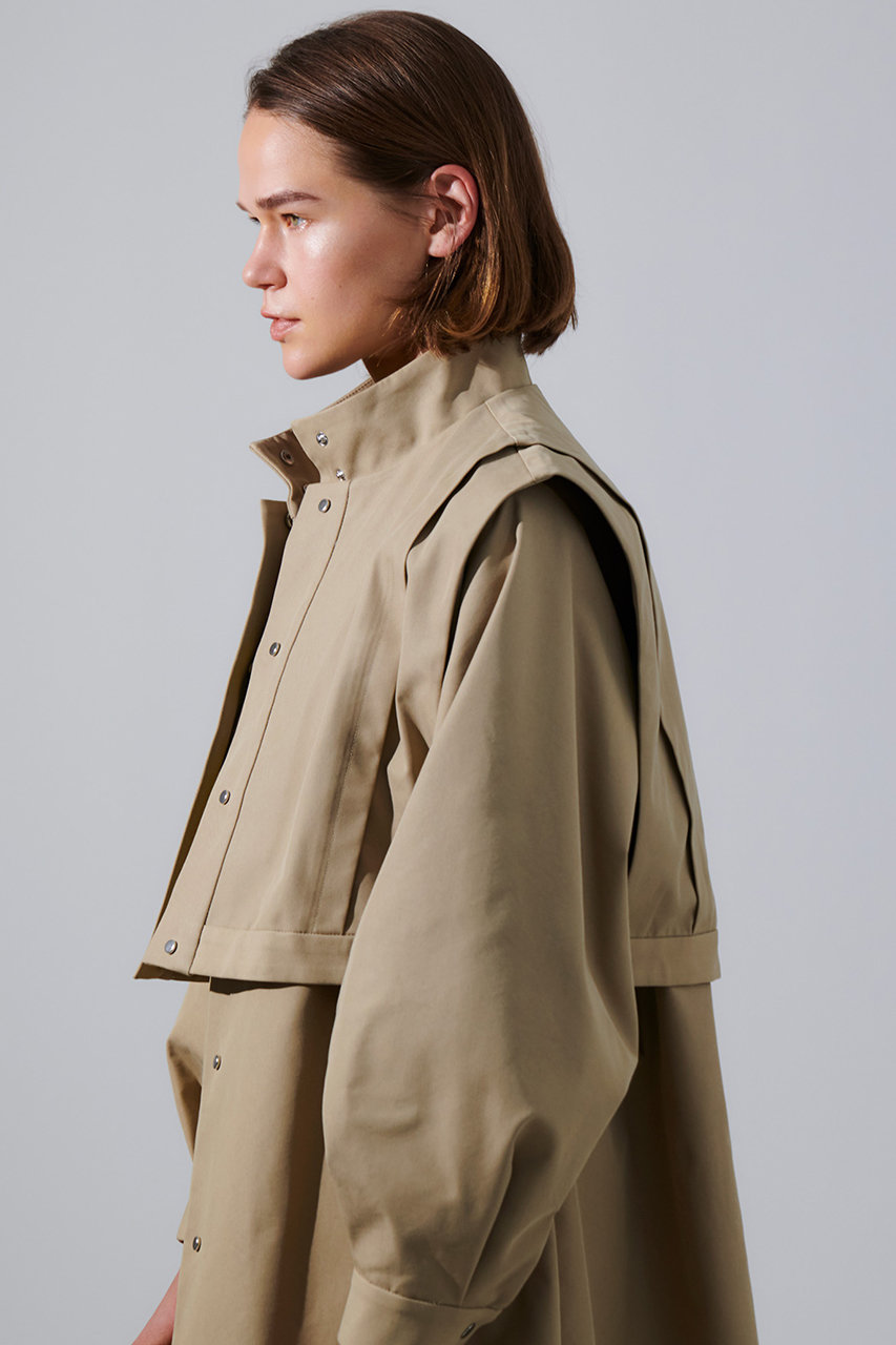 コート　ロング　allureville ベージュ ベルト付き　ウール100% allureville(アルアバイル)｜【予約販売】4WAYスタンドロングコート