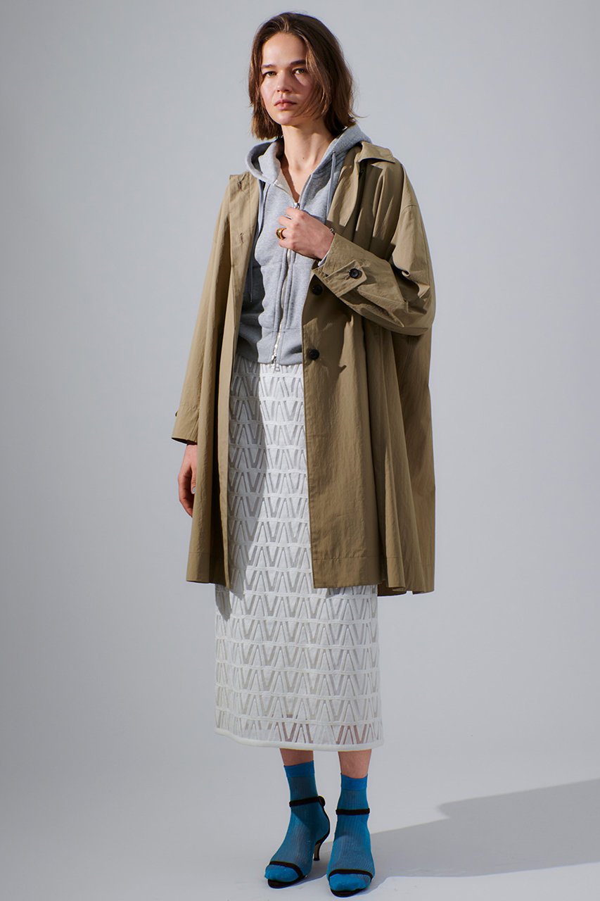 美品◎allureville コート 2 アルアバイル allureville（アルアバイル） ノーカラーコート 2 ホワイト レディース