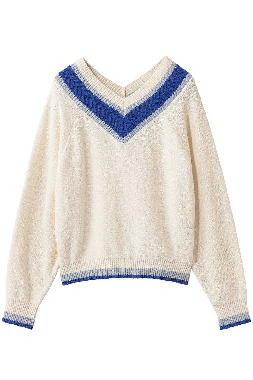 アルアバイル/allurevilleの【予約販売】コットンチルデンニット(ブルー/20261016200-68-020)