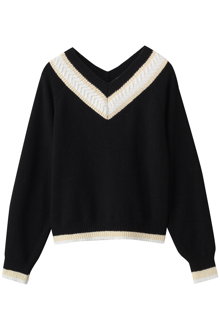 アルアバイル/allurevilleのコットンチルデンニット(ブラック系/20261016200-68-020)