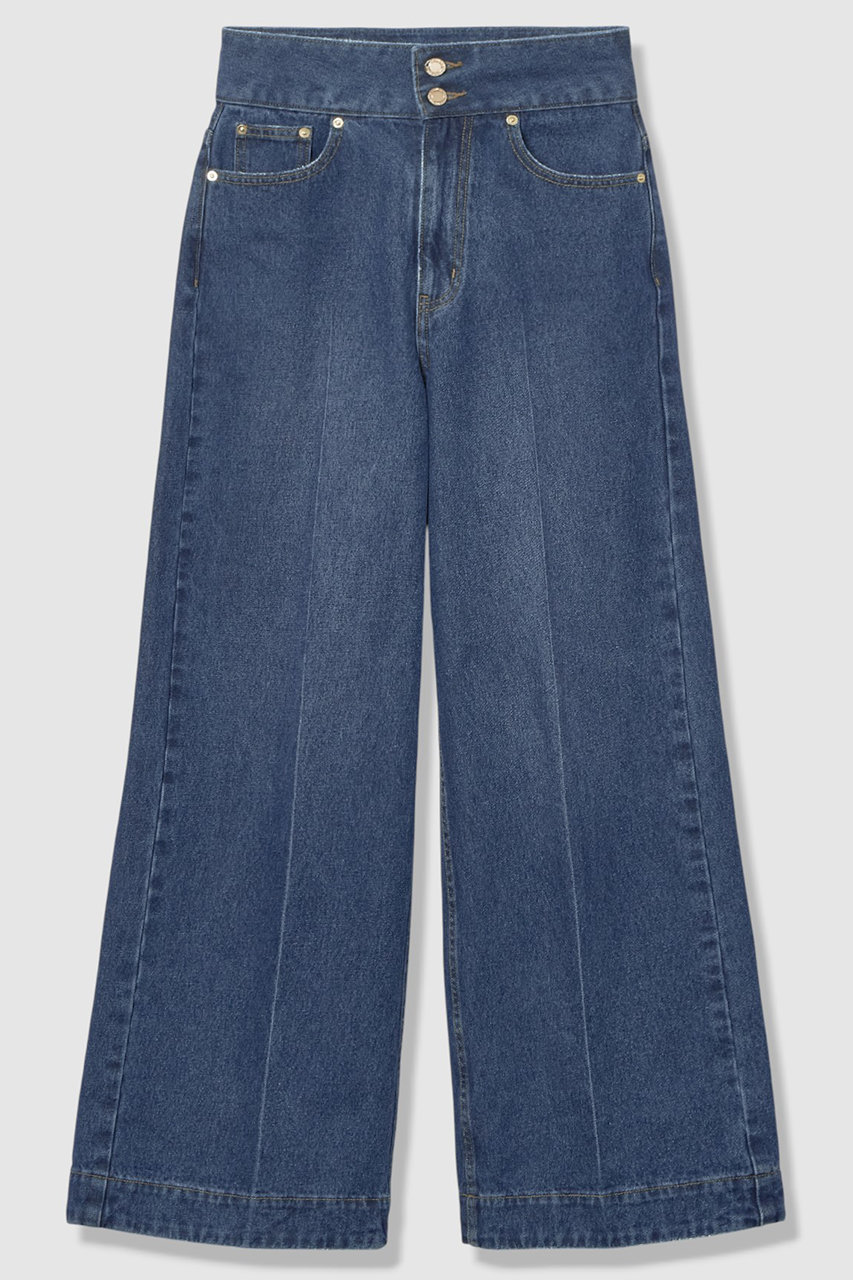 アルアバイル/allurevilleの【予約販売】【LOULOU WILLOUGHBY】ハイウエストワイドデニムパンツ(ブルー/21261012070-02-020)