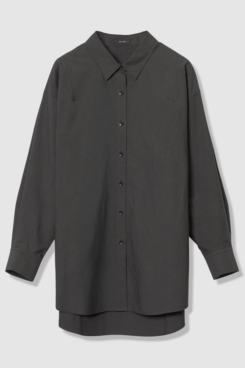 アルアバイル/allurevilleのタイプライターロングシャツ(ブラック/20261013700-02-020)