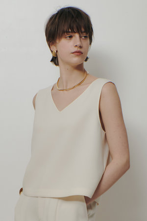 アルアバイル/allurevilleの【予約販売】ダブルクロスショートＶネックプルオーバー(110400/110401)