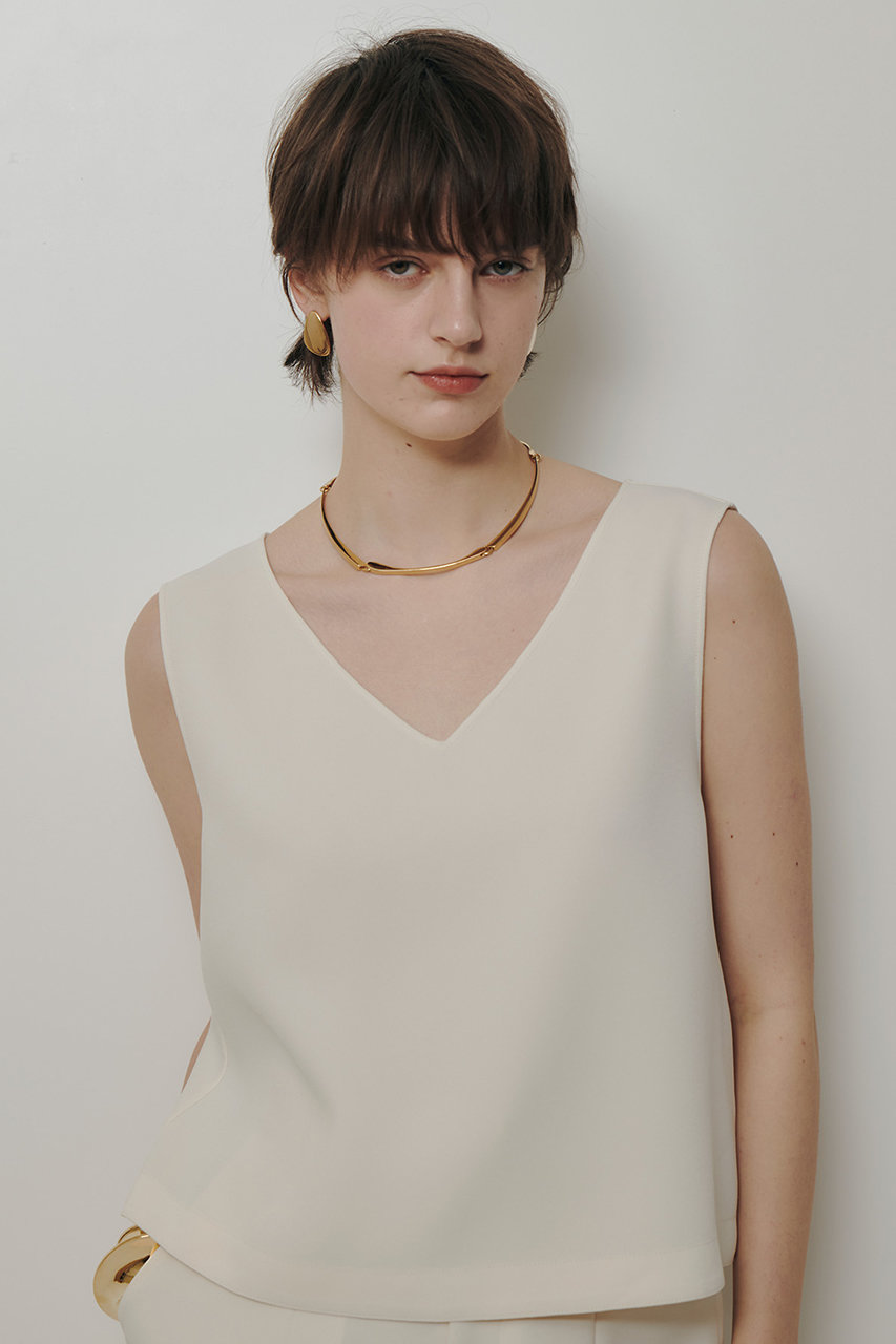 ダブルクロスショートＶネックプルオーバー