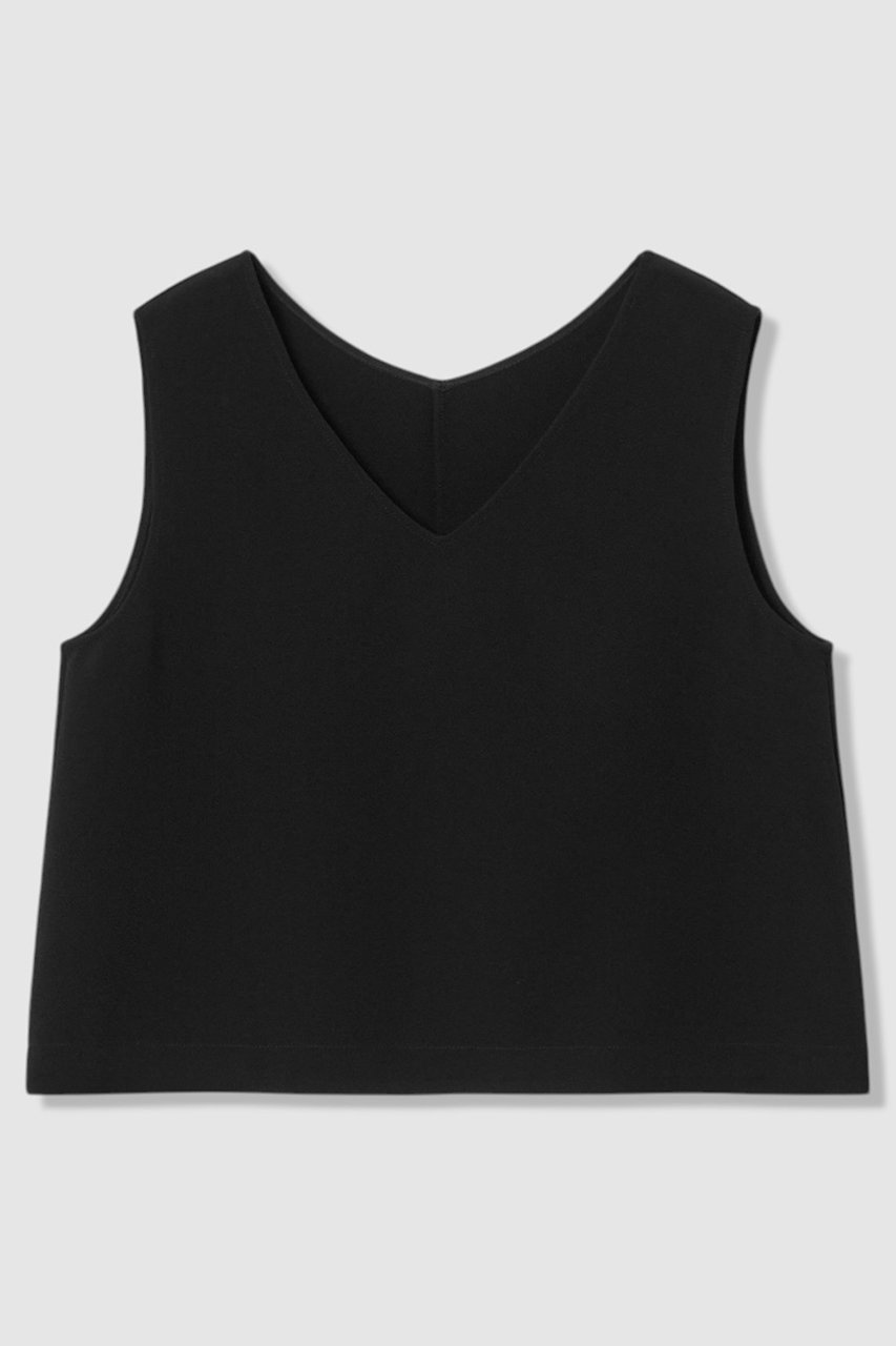 アルアバイル/allurevilleのダブルクロスショートＶネックプルオーバー(ブラック/20261013720-02-020)