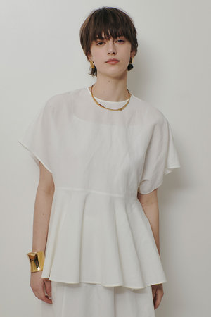 アルアバイル/allurevilleの【予約販売】リネンラミーペプラムブラウス(110400/110402)