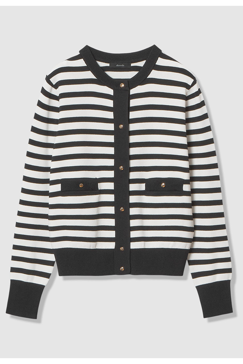 アルアバイル/allurevilleの【予約販売】ポケットクルーカーディガン(ブラック系/20261016420-98-020)