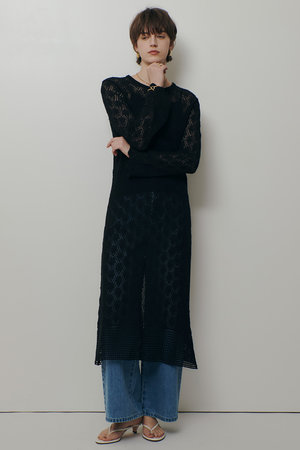 アルアバイル/allurevilleの【予約販売】レースニットワンピース(110500/110503)