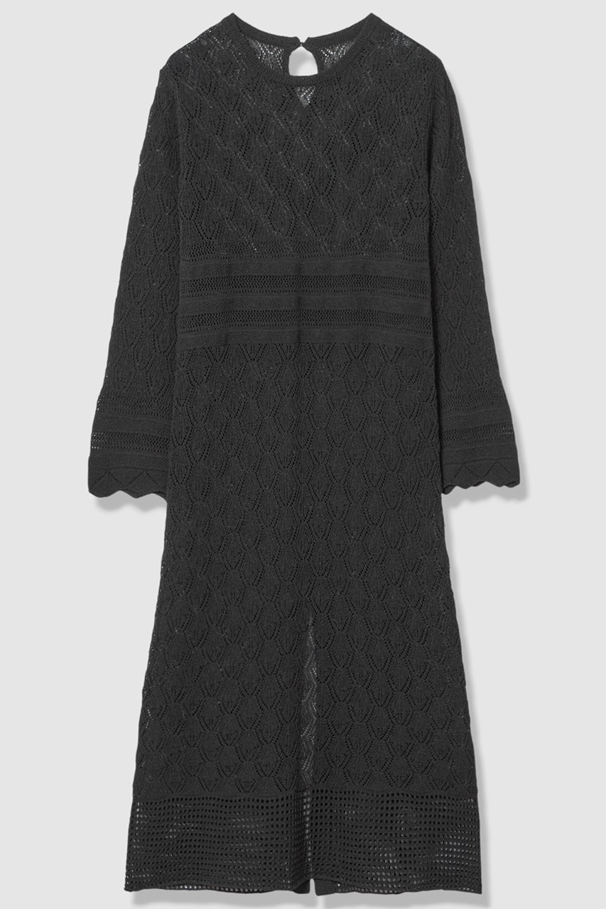 アルアバイル/allurevilleの【予約販売】レースニットワンピース(ブラック/20261014140-95-020)