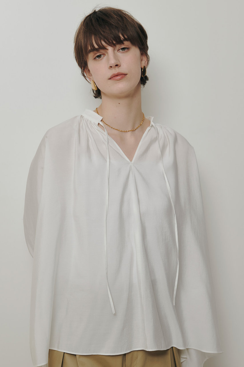 アルアバイル-allureville-カットオフブラウス オーガンザボウブラウス|allureville OFFICIAL SITE / ONLINE SHOP