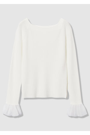 アルアバイル/allurevilleの【予約販売】2WAYネックフリルカフプルオーバー(110300/110301)