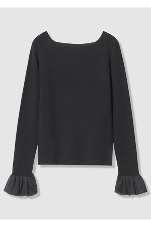 アルアバイル/allurevilleの【予約販売】2WAYネックフリルカフプルオーバー(110300/110301)