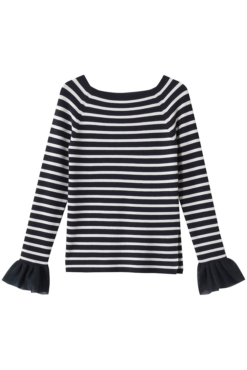 アルアバイル/allurevilleの2WAYネックフリルカフプルオーバー(ブルー系/20261016180-68-020)