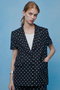【予約販売】【LOULOU WILLOUGHBY】リネン混ドットハーフスリーブジャケット アルアバイル/allureville