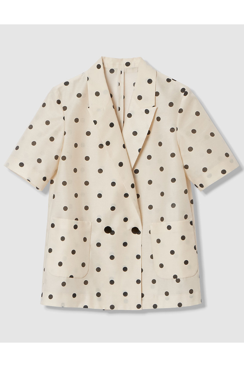 アルアバイル/allurevilleの【予約販売】【LOULOU WILLOUGHBY】オーガンドットハーフスリーブジャケット(アイボリー/21261010100-04-020)