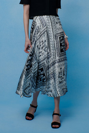 アルアバイル/allurevilleの【予約販売】【LOULOU WILLOUGHBY】ウエスタンスカーフプリントフレアスカート(110700/110703)