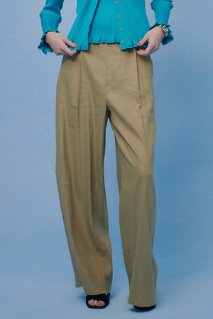 アルアバイル/allurevilleの【LOULOU WILLOUGHBY】NALYA リネンストレッチワイドパンツ(110600/110601)