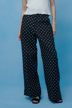 アルアバイル/allurevilleの【予約販売】【LOULOU WILLOUGHBY】リネン混ドットワイドパンツ(110600/110601)