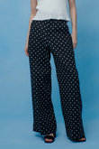 【LOULOU WILLOUGHBY】リネン混ドットワイドパンツ