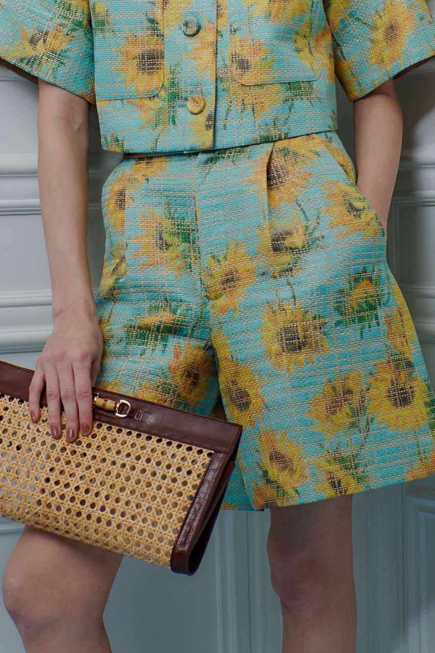 アルアバイル/allurevilleの【予約販売】【LOULOU WILLOUGHBY】サンフラワージャカードショートパンツ(イエロー系/21261012130-26-020)