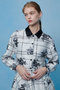 【予約販売】【LOULOU WILLOUGHBY】SILK COフラワーチェックシャツブラウス アルアバイル/allureville