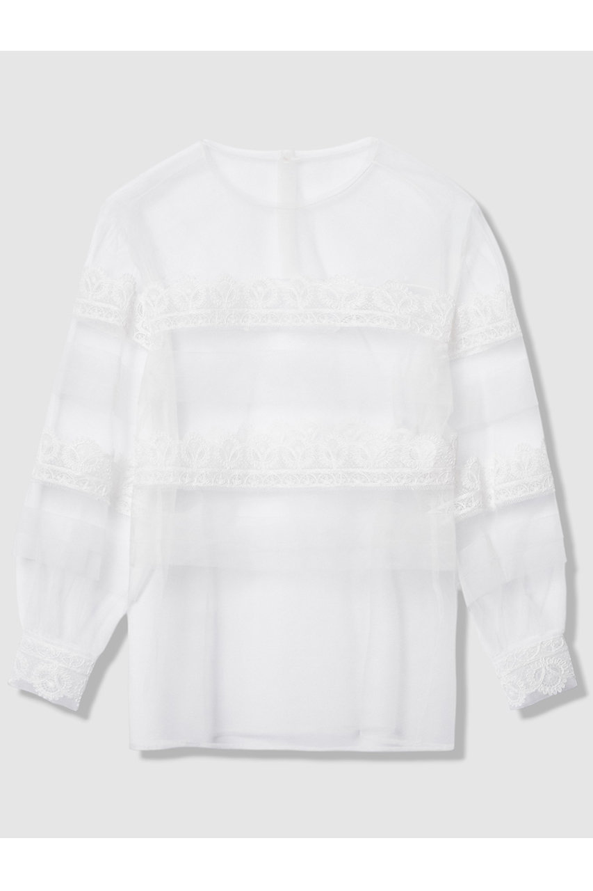 アルアバイル/allurevilleの【予約販売】【LOULOU WILLOUGHBY】チュールレースブラウス(ホワイト/21261013140-95-020)