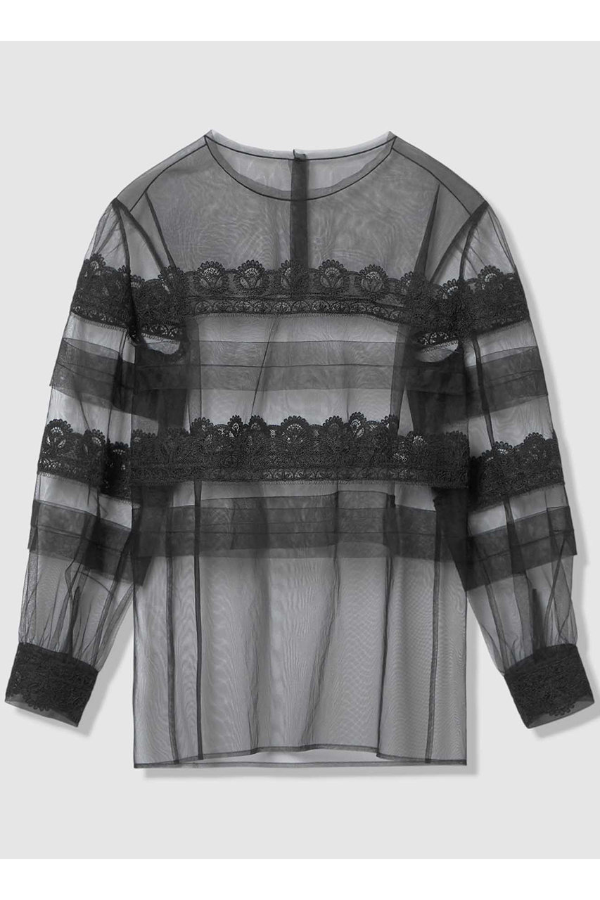 アルアバイル/allurevilleの【予約販売】【LOULOU WILLOUGHBY】チュールレースブラウス(ブラック/21261013140-95-020)